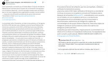 El abogado del EGC respondió a los señalamientos de Gustavo Petro - crédito @RicardoGiraldo_/X