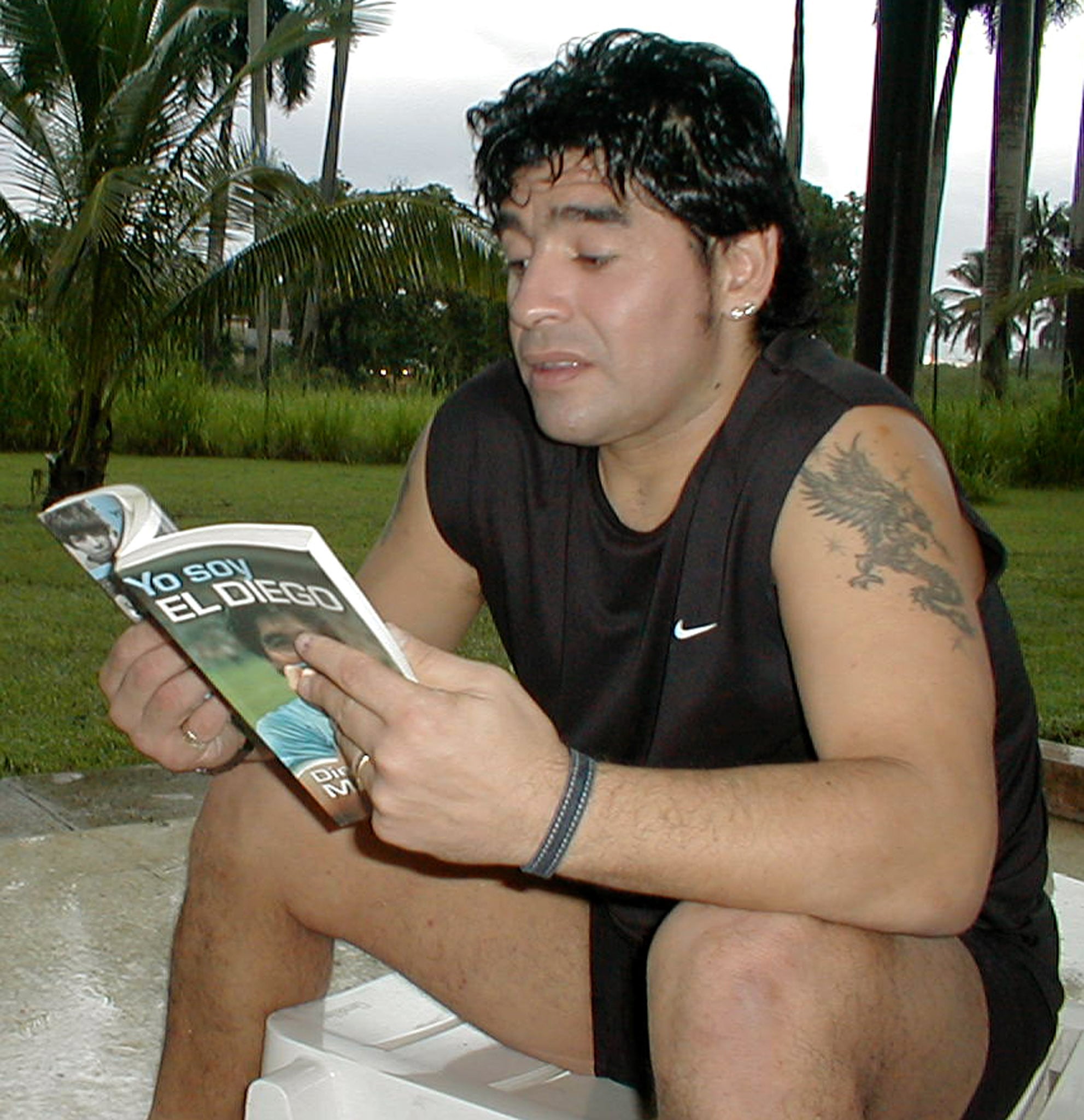 Diego Maradona en Cuba en el año 2000