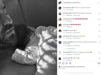 Jennifer Aniston mostró apoyo a su ex esposo Justin Theroux tras el anuncio del nacimiento de su hijo