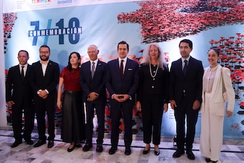 Esta fue la comitiva de Gobierno y Congreso y Concejo de Bogotá que se reunió en el Centro Israelita de Bogotá - crédito