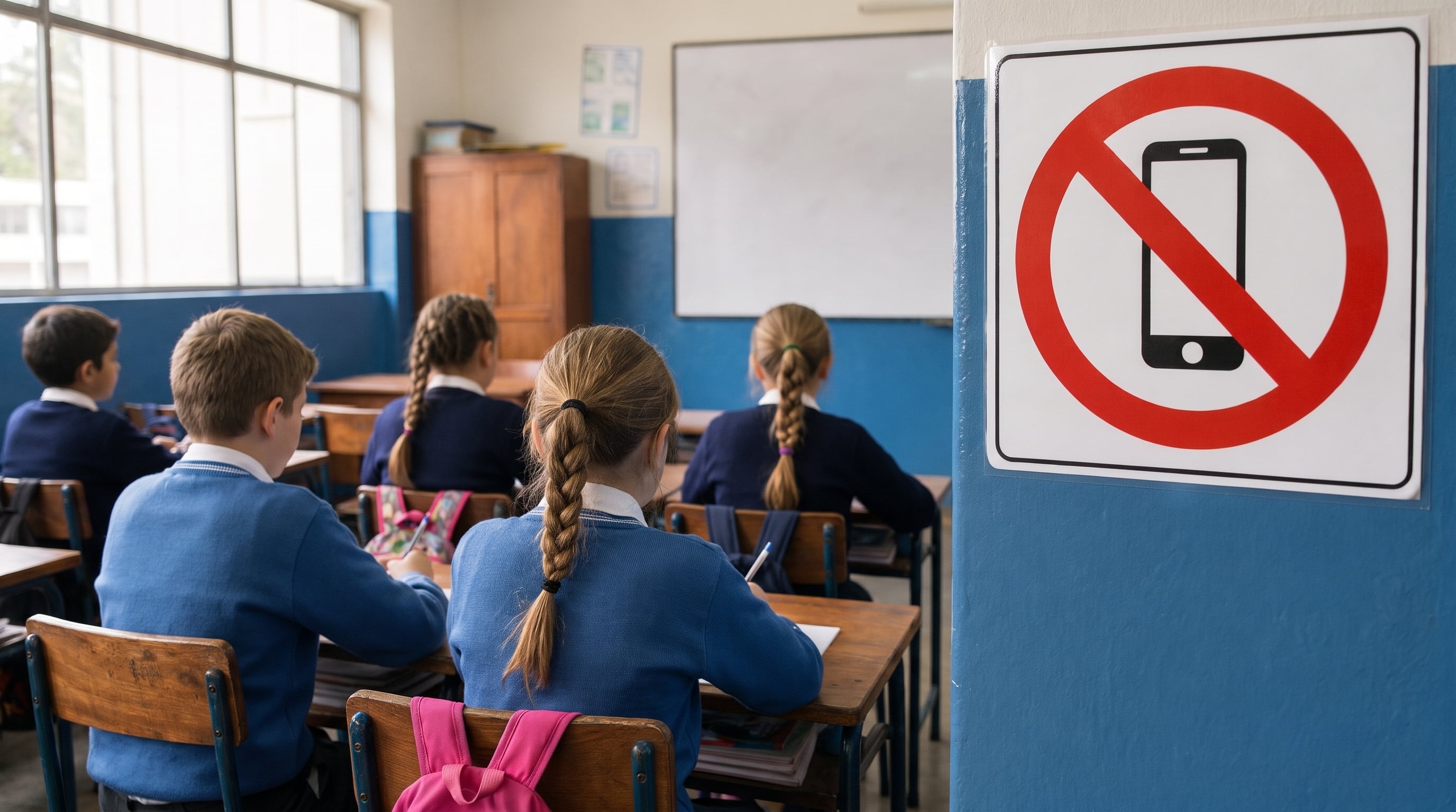 Meghan Hyland, docente de secundaria en Nueva York, exige que sus alumnos dejen los teléfonos fuera del aula para evitar consultas a herramientas de IA (Imagen Ilustrativa Infobae)