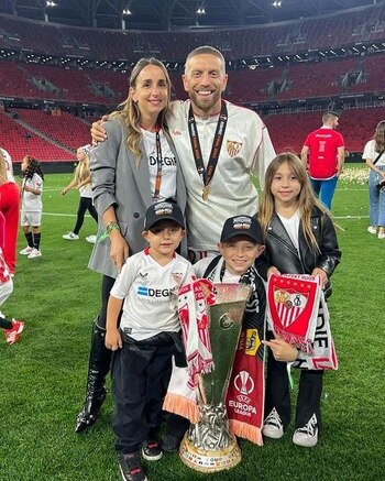 El Papu con su familia