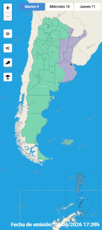 El tiempo en el país