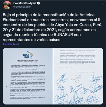 Cusco: suspenden reunión de RUNASUR