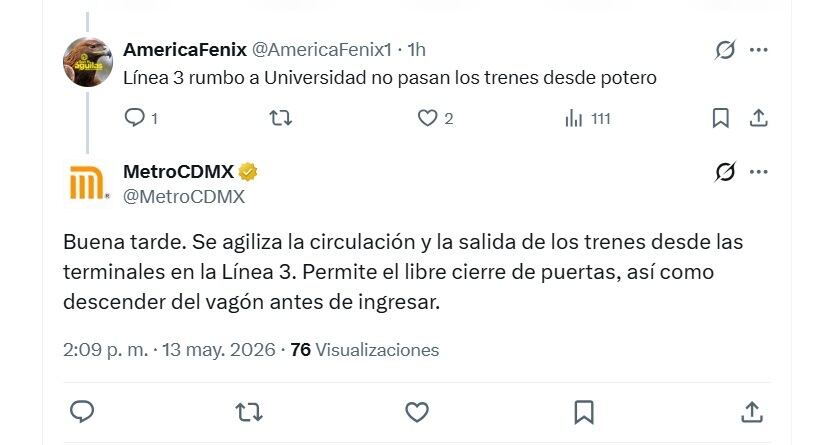 (X/ @MetroCDMX)