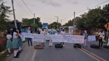 Protesta en zona rural de