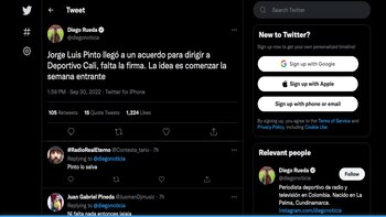 Diego Rueda anuncia la llegada