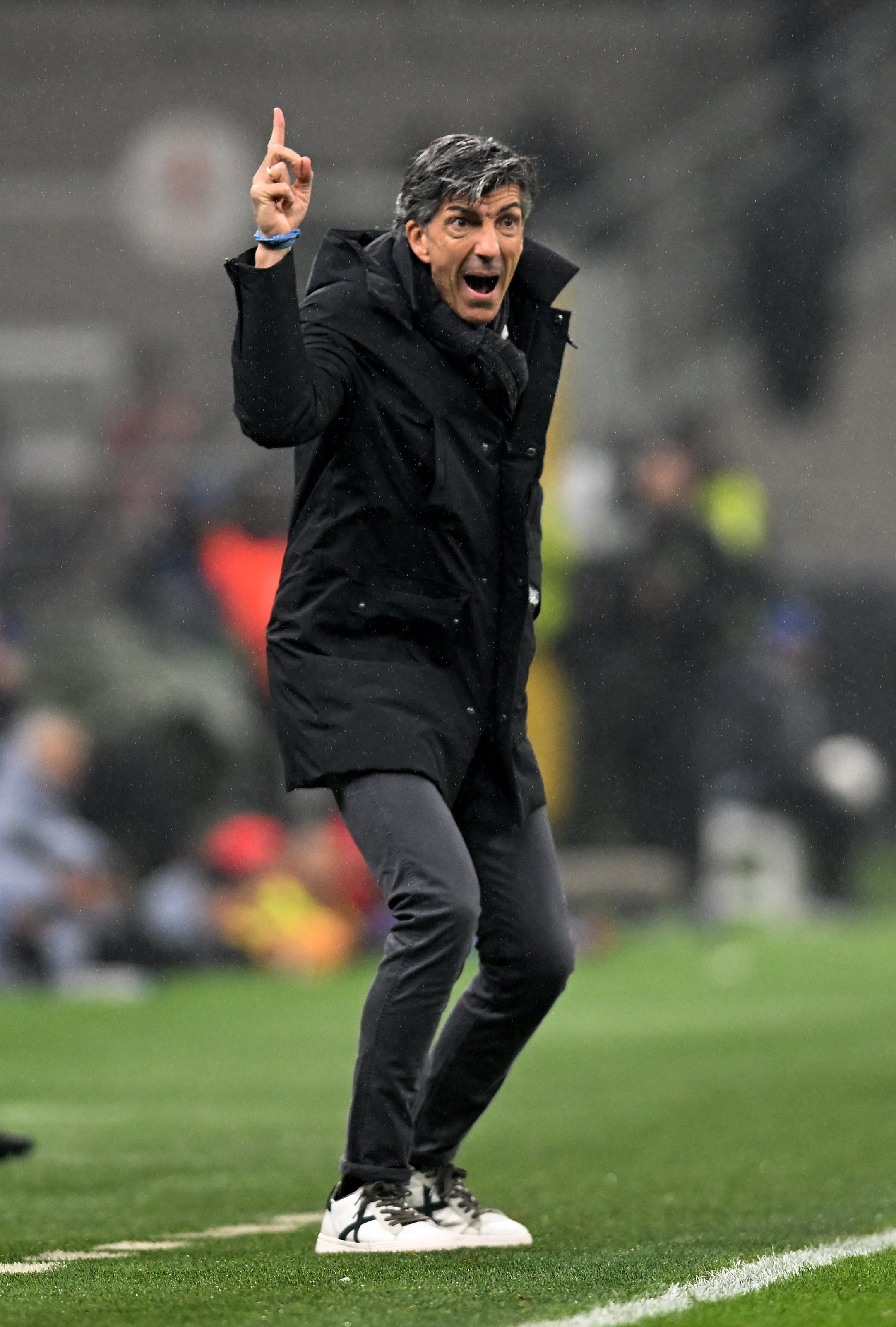 Soccer Football - Champions League - Group D - Inter Milan v Real Sociedad - San Siro, Milan, Italy - December 12, 2023 Real Sociedad coach Imanol Alguacil reacts REUTERS/Daniele Mascolo