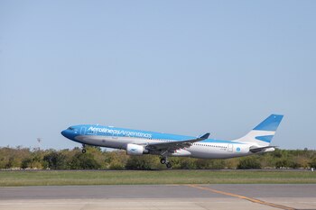 Un avión de Aerolíneas Argentinas