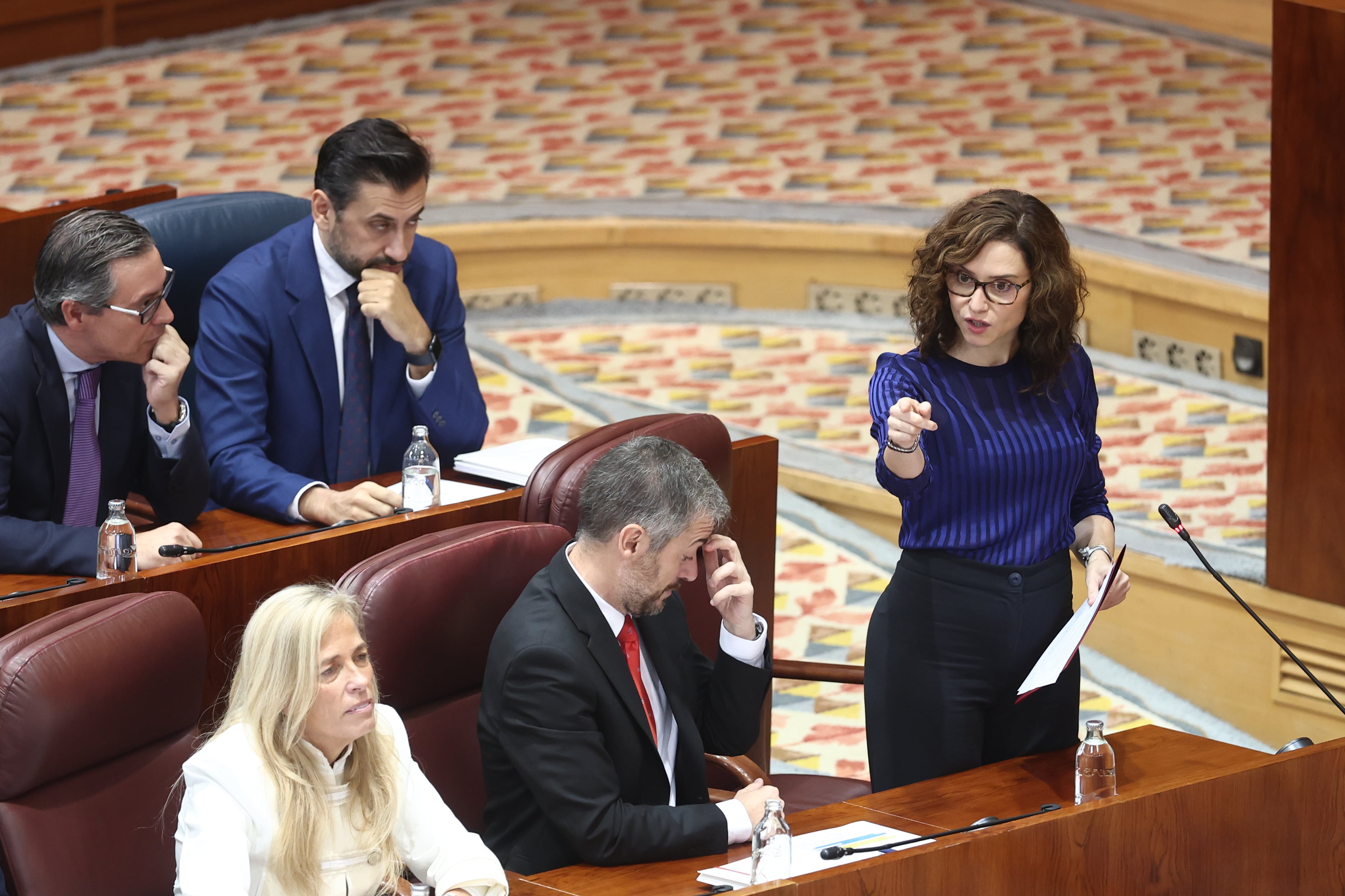 Isabel Díaz Ayuso, presidenta de la Comunidad de Madrid, este jueves en la Asamblea. (Eduardo Parra/Europa Press)