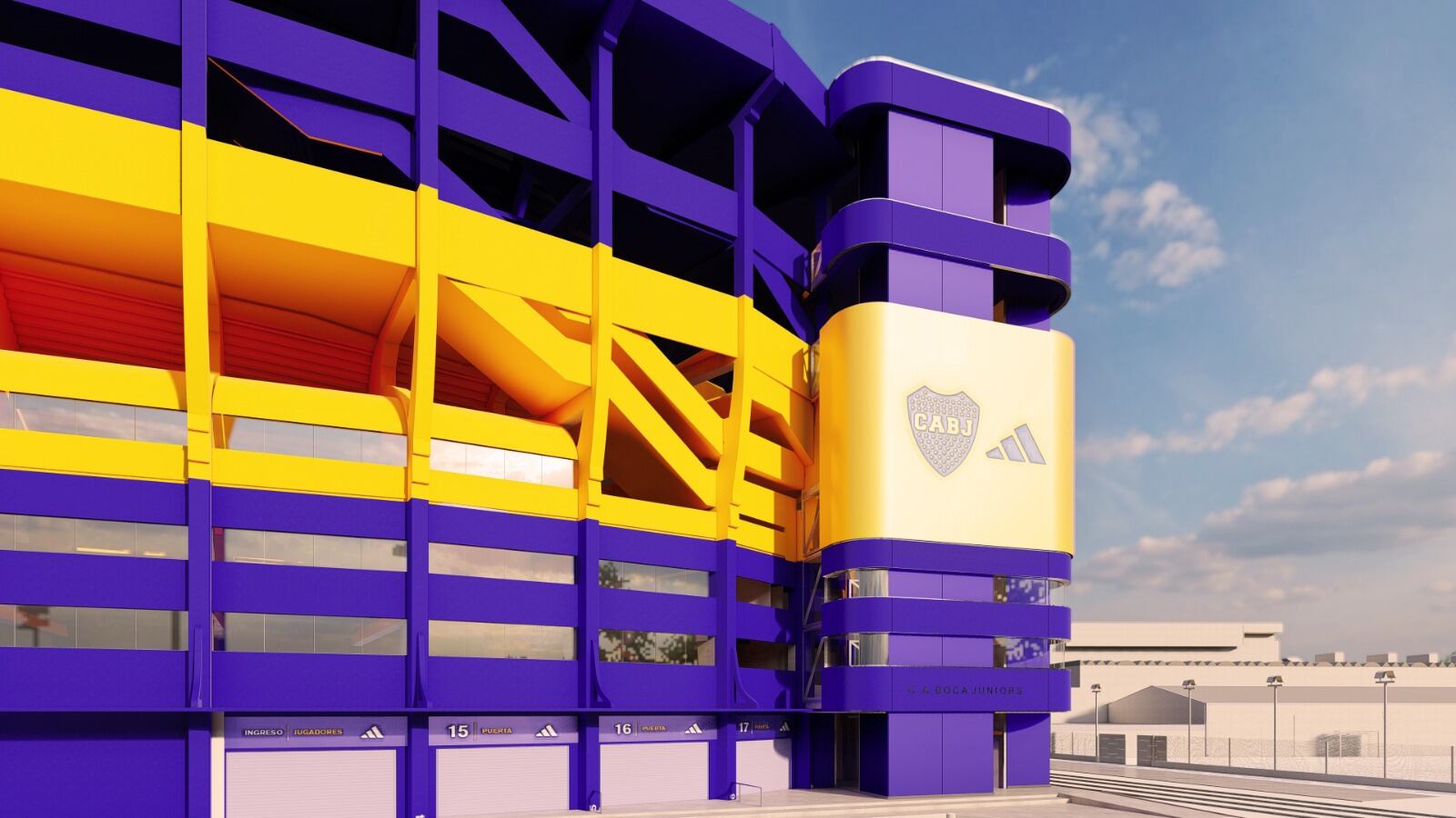 Así quedará una de las puertas de acceso que se remodelarán en los próximos meses, antes de la obra mayor