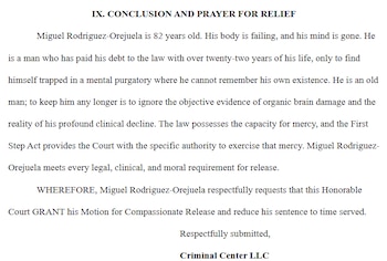 Miguel Rodríguez Orejuela tiene demencia y daños cerebrales irreversibles - crédito @APjoshgoodman/X