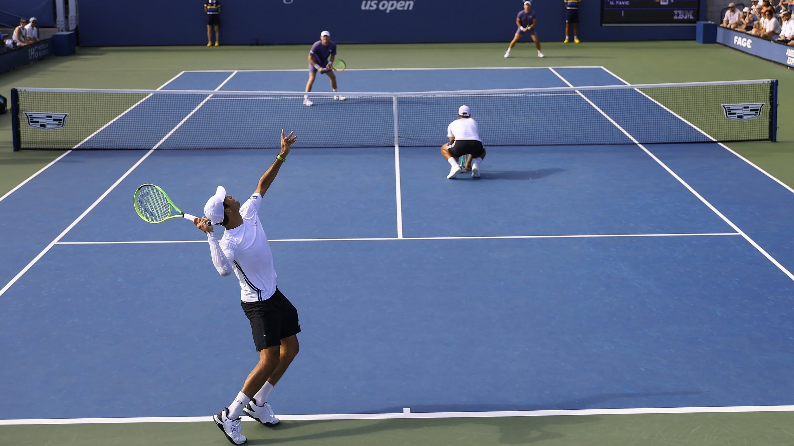 En el Stadium 17 de Nueva York, la dupla resolvió una batalla de 149 minutos sin quiebres y con definiciones al límite, antes de medirse con Lucas Miedler y Marc Polmans (Foto cortesía Marcelo Arévalo)