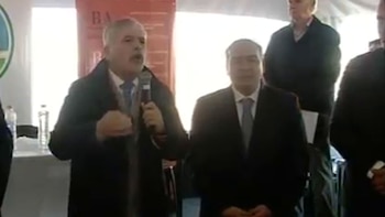 Julio De Vido y José López durante su función en el ex Ministerio de Planificación Federal