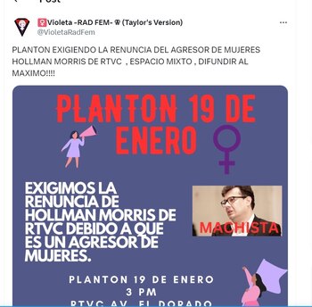 Convocan un plantón contra Hollman