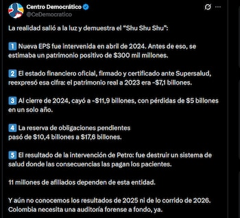 Centro Democrático - crédito @CeDemocratico/X
