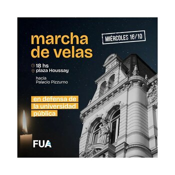 La "marcha de las velas" convocada por la FUA y el resto de los gremios docentes y no docentes