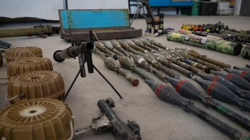 Armamento que abandonó Hamas tras