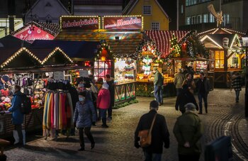Imagen de un mercado navideño