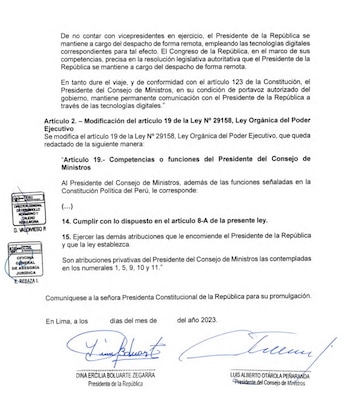 Proyecto del Gobierno para que