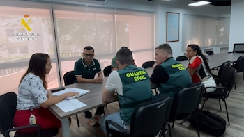 Agentes de la Guardia Civil de España viajaron a Colombia para coordinar las diligencias judiciales y apoyar la captura del principal sospechoso del asesinato de Ambrosio González - crédito Guardia Cívil de España