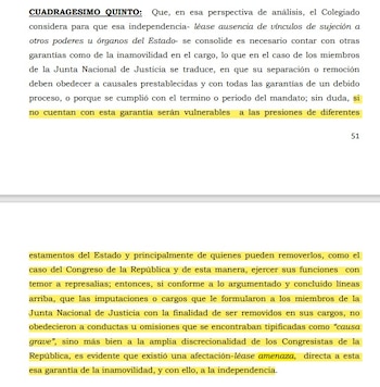 PJ confirma que el Congreso amenazó la independencia de la JNJ