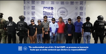 Siete detenidos vinculados a Los Cromos en Juchitán. Crédito: FGEO