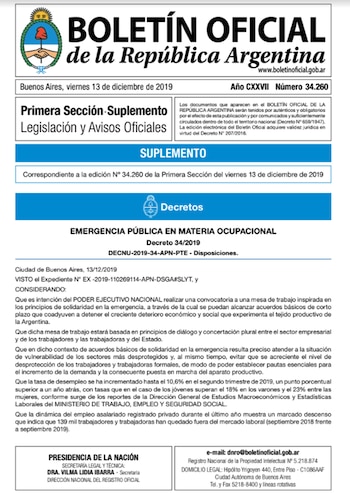 Decreto de Necesidad y Urgencia