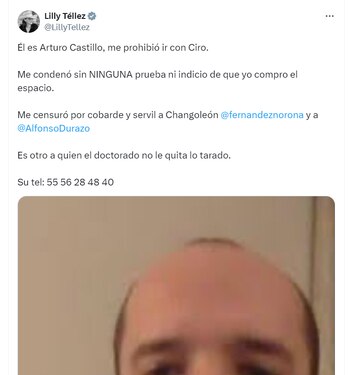 Lilly Téllez filtró el supuesto