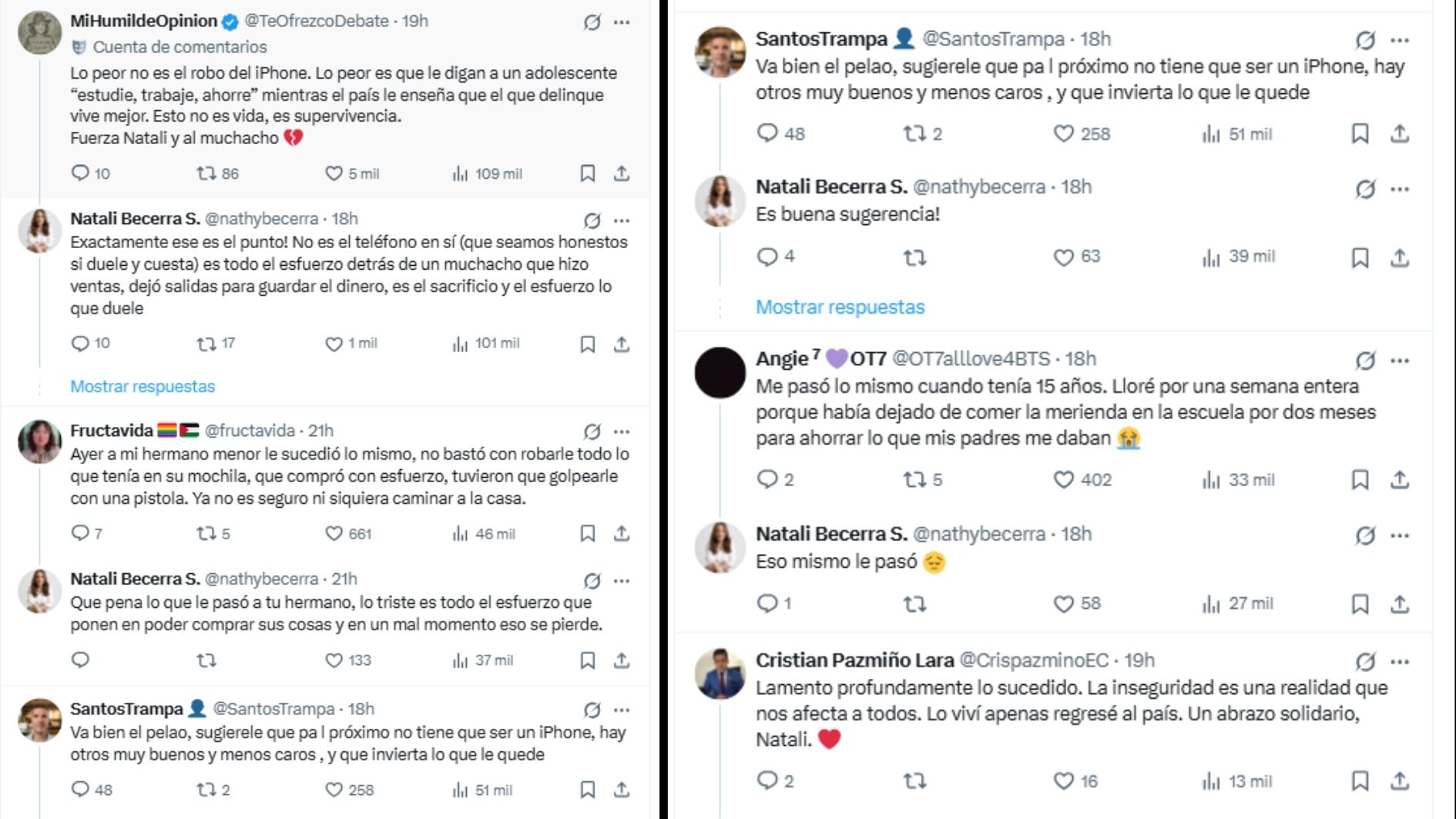 Varios de los usuarios se solidarizaron con la madre de familia que compartió la historia de su hijo - crédito red social X