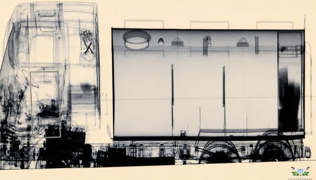Las imágenes del scanner que permitió visualizar la droga en el camión