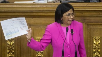 La vicepresidenta venezolana llega a