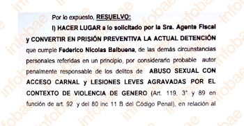 Federico Balbuena prisión preventiva
