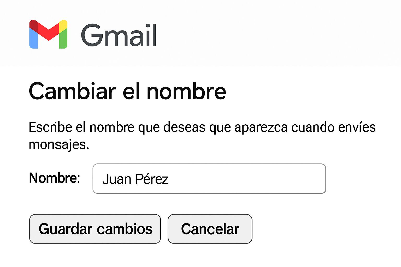 Un usuario de Gmail puede solicitar el cambio de su nombre. (Imagen Ilustrativa Infobae)