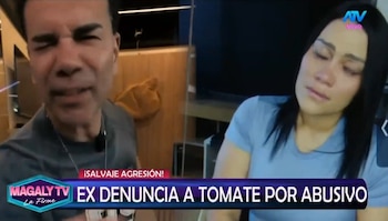 Expareja de Tomate Barraza acude a la Fiscalía y lo acusa de presunta violencia: “Me estaba ahorcando”. Captura: Magaly TV La Firme.