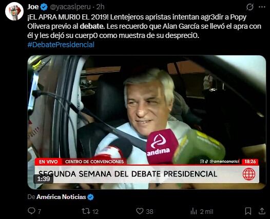 Debate presidencial EN VIVO: lo más viral en redes tras los momentos más polémicos. Captura: X.