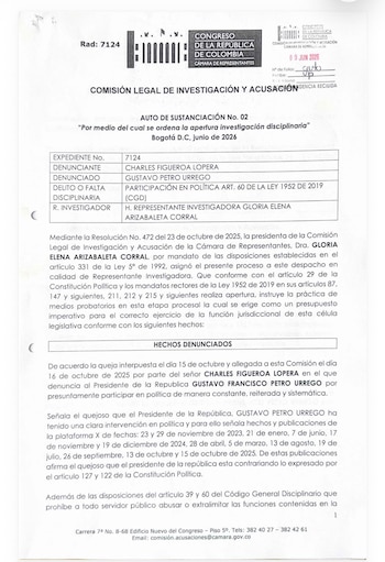 Comisión de Investigación y Acusación pidió a las autoridades incluir toda la información pertinente en el informe - crédito Comisión de Investigación y Acusación