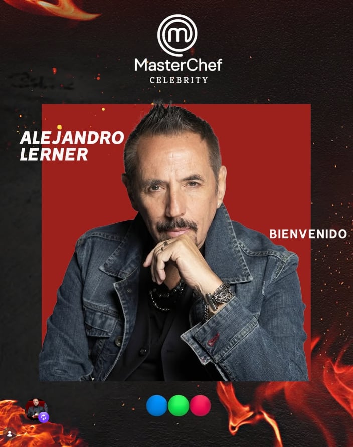 Alejandro Lerner contó que no sabe picar una cebolla, pero aceptó el desafío de MasterChef Celebrity