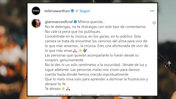 Gian Marco aconseja a Milena