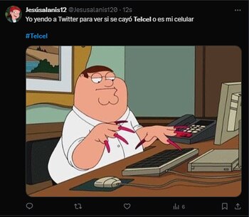 Reportan caída en la red