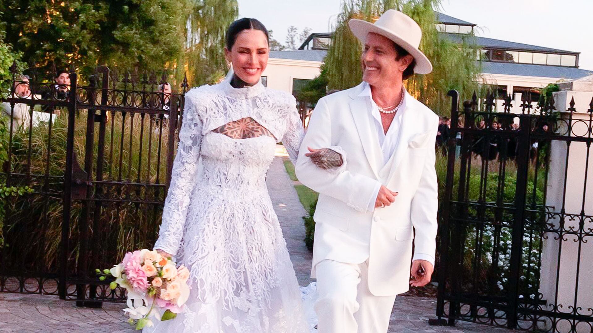 Cande Tinelli y Coti Sorokin el día de su casamiento