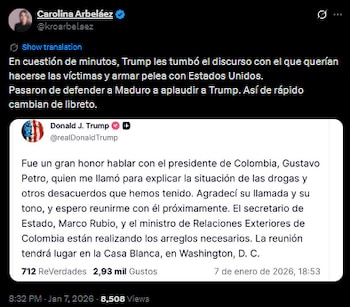 Las declaraciones de Carolina Arbelaez