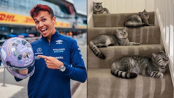 Alexander Albon y su casco
