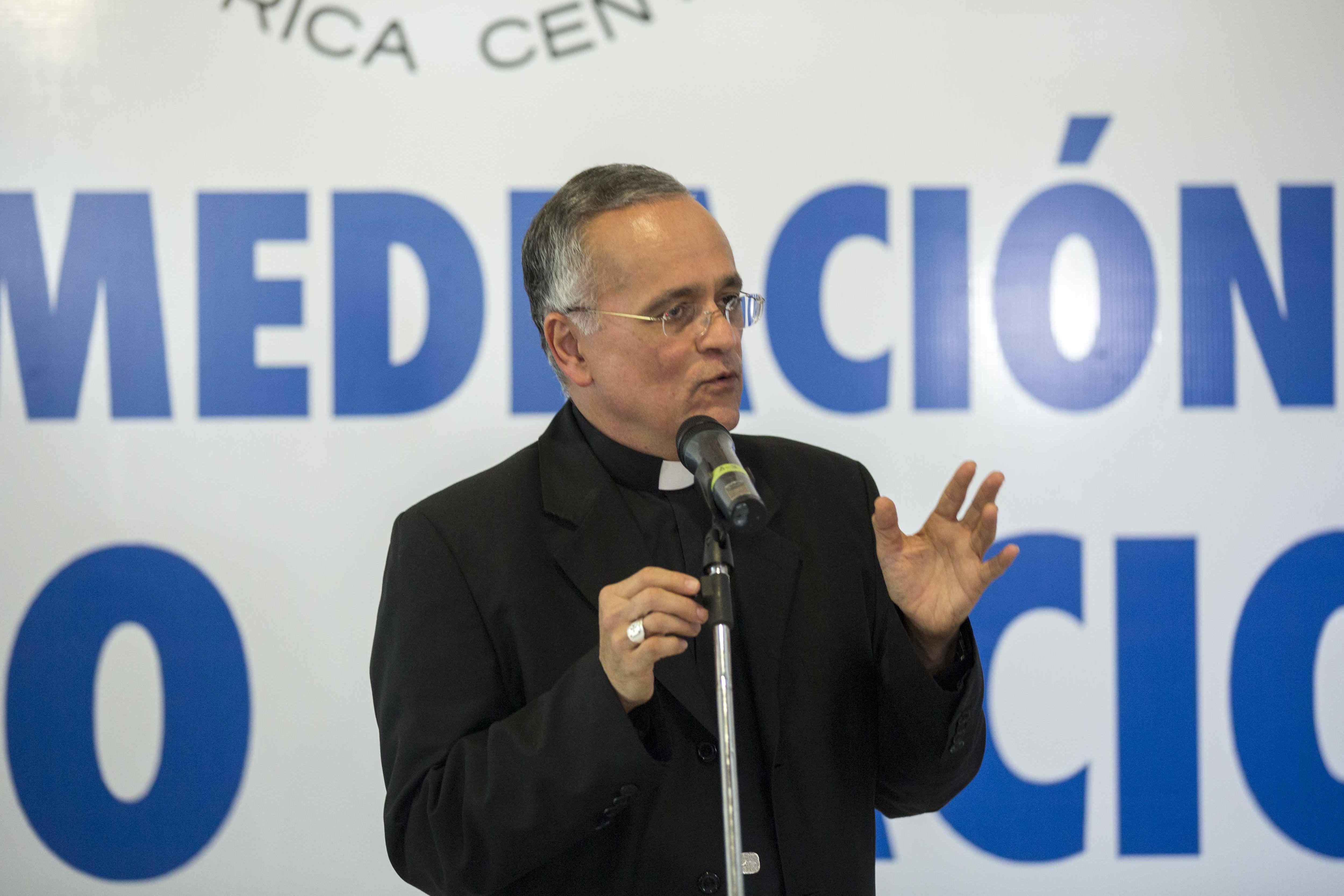 El obispo auxiliar de Managua, Silvio Báez, en una fotografía de archivo. EFE/Jorge Torres