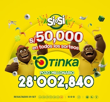 Conoce todos los resultados de La Tinka del miércoles 9 de setiembre de 2026, incluido el Pozo Millonario, Sí o Sí y Boliyapa. Captura: América TV.