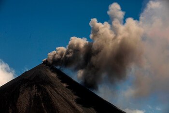 Explosión del volcán Pacaya, visto