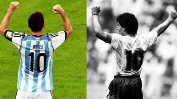 Lionel Messi y Diego Maradona