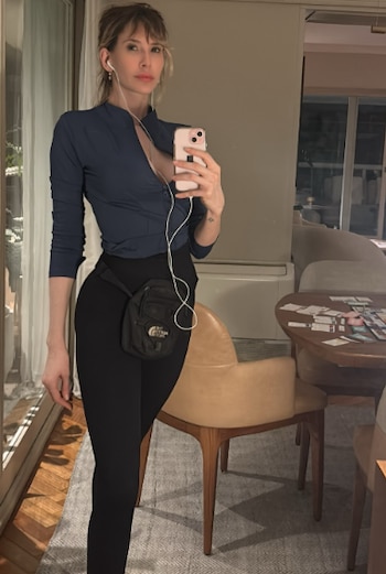 Guillermina Valdés elige entrenar con auriculares de cable para volver a lo esencial (Instagram)