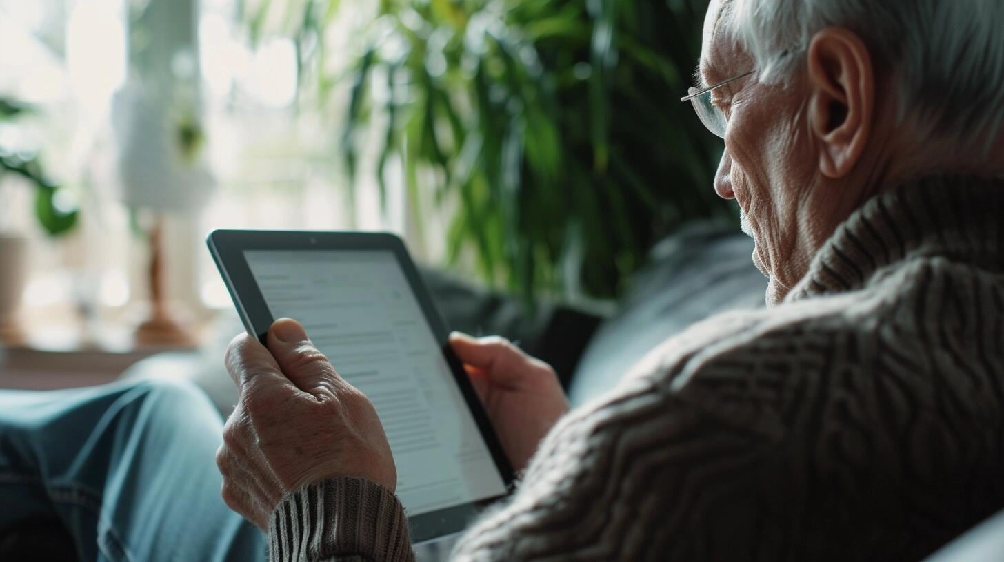 Una persona mayor utilizando una tablet. (Imagen ilustrativa Infobae)