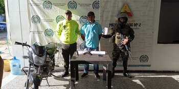 Alias Yeison lideraba actividades extorsivas contra ganaderos, comerciantes y agricultores locales- crédito Policía Nacional